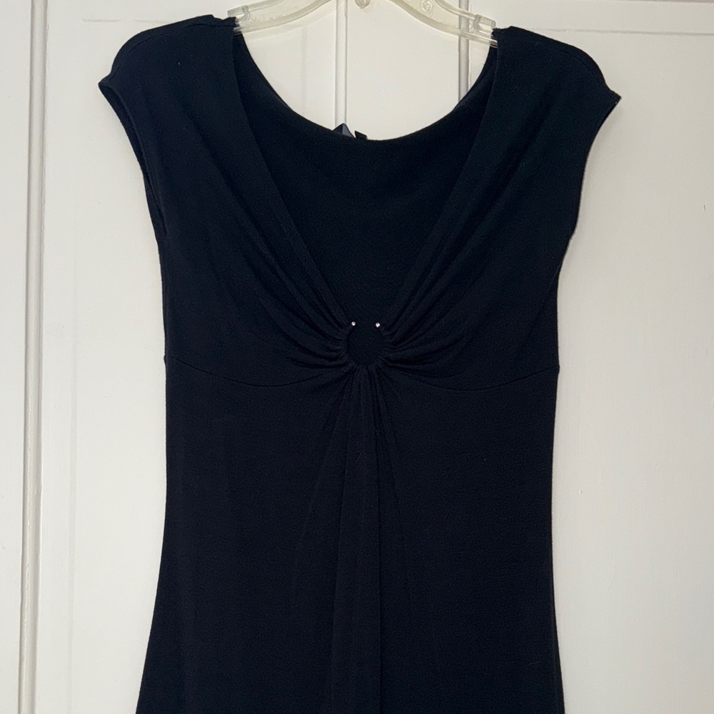 Express Black Dress with Knot Detail, Size Small